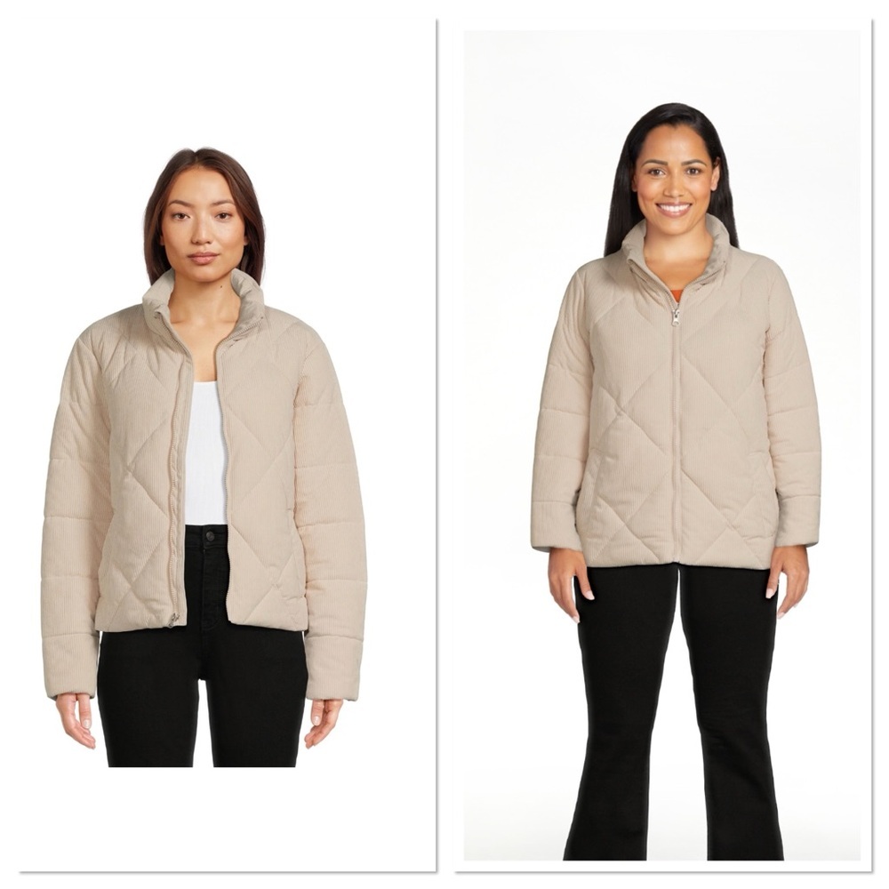 Women's Short Corduroy Puffer Jacket